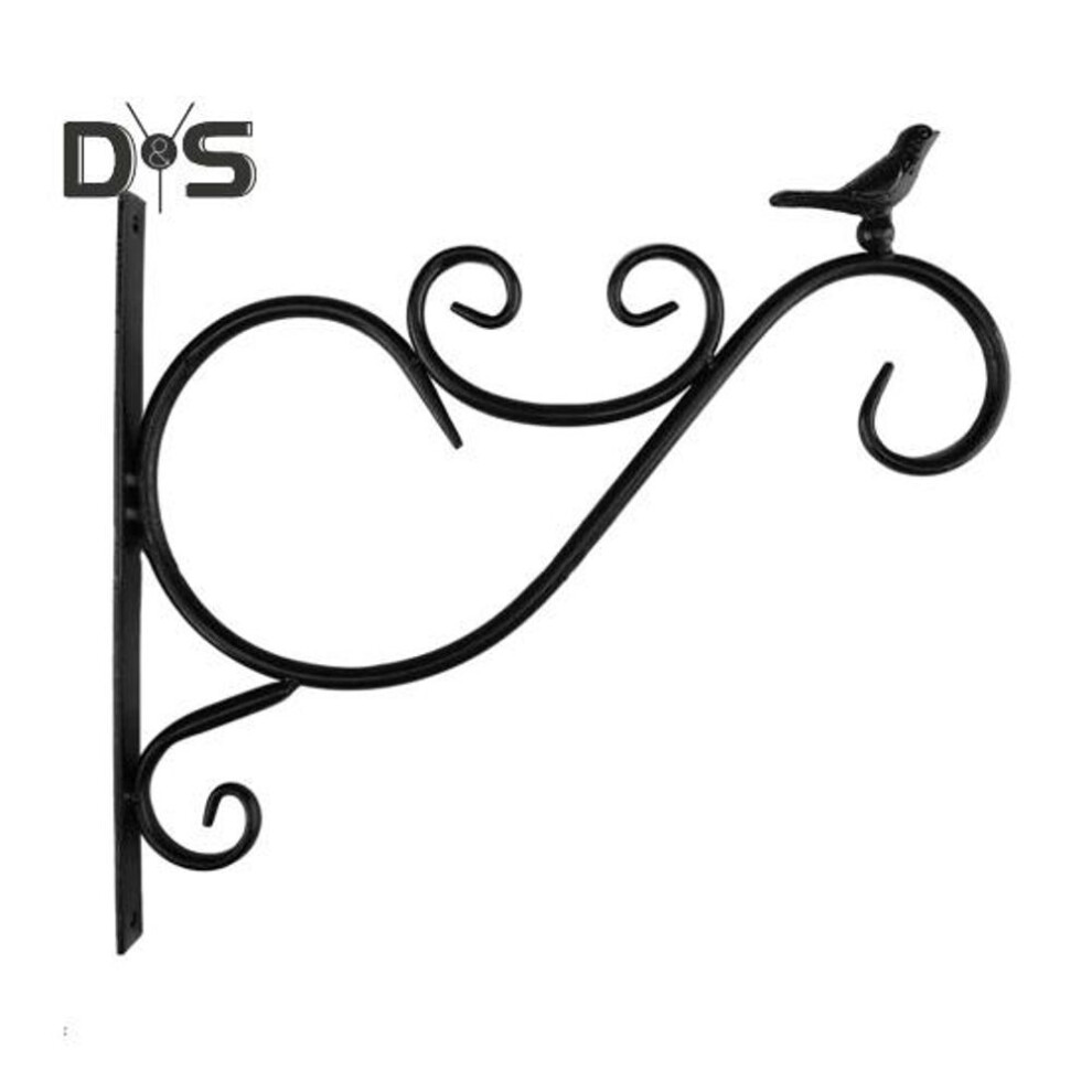 (as the picture, K) Metal Wall Hook Coated Plant Hanger Animal Silhouette Wall Mounted Hook Anti-rust Bracket For Hanging Plants Indoors Outdoors Bird Feeder Lanterns