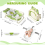 Baby Bath Tub with Bath Cushion Foldable Bathtub with 6