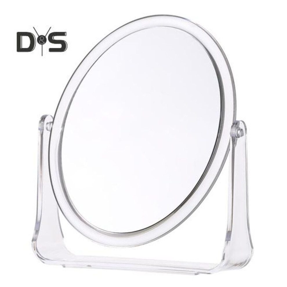 (as the picture, Small Round) 1/5/7x Magnifying Makeup Mirror Double Sided 360 Degrees Rotatable Portable Men Women Acrylic Round Desktop Magnified Vanity Mirror