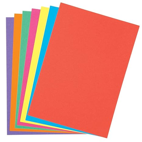Baker Ross AV534 A5 Rainbow Coloured Card 1