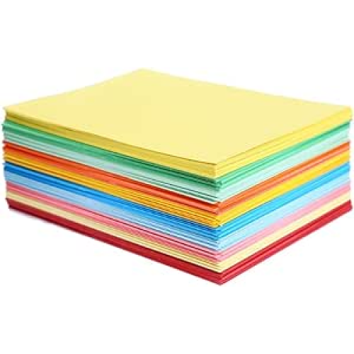 100 Sheets Coloured A4 Origami Paper 1