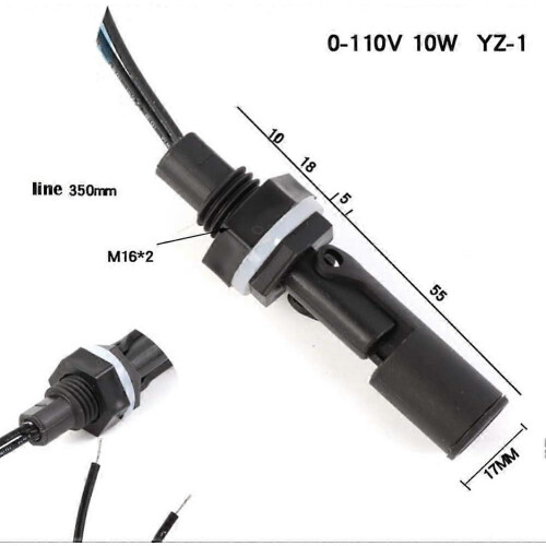 (As show, One size) 10W Water Level Sensor Controller Side Mount Liquid Float Switch 1