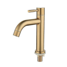 (As show, One size) 2023 - Brass Bathroom Basin Mixer Tap, Single Lever Basin Faucet With Water Inlet Hose, Brushed Gold-D