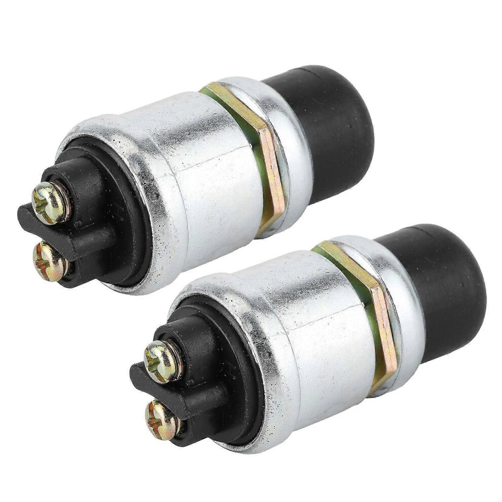 (As Show, One Size) 2 Push Button Switch Horn Engine Start Switch Spst Push Button Starter Waterproof Push Button Start Switch 50A 12V 4909775526738