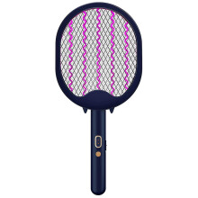 (As show, One size) 3000v Electric Insect Racket Swatter Zapper Rechargeable Summer Mosquito Swatter Kill Fly Bug Zappe-D