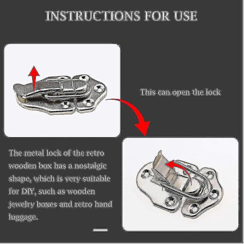 (As show, One size) 8 Pcs Toggle Lock Box Lock Case Lock with Screw compatible Cosmetic Case-D 1