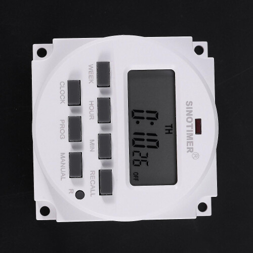 (As show, One size) Sinotimer 220v Ac Digital 7 Day Weekly Programmable Timer Switch-DT 1