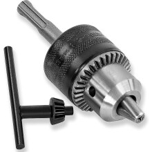 (As show, One size) S&R Drill Chuck 1.5-13mm 1/2-20 UNF with sds plus adapter and chuck key