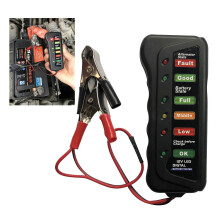 (As show, One size) 12V Battery Tester 6 LED Lights Car Battery Tester 12v Alternator Battery Analyzer for Auto Motorcycle