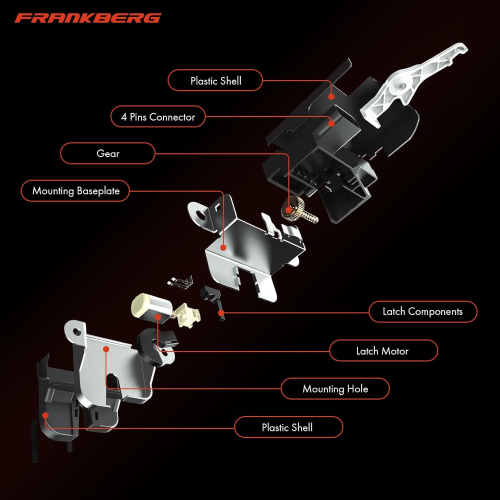 Franke Frankberg Tailgate Boot Lock Latch Actuator 4 Pins 2