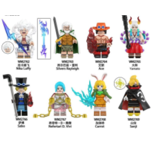 8PCS One Piece Minifigure Building Blocks Fits Lego