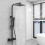 Shower Square Thermostatic Mixer Exposed Valve Head Matte Black 1