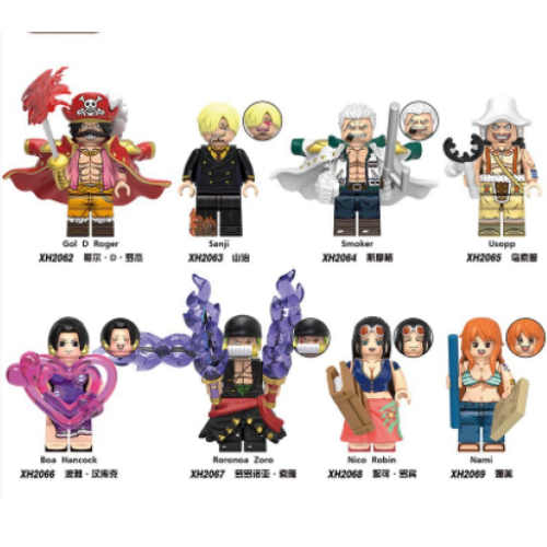 8PCS One Piece Minifigure Building Blocks Fits Lego