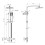 Shower Square Thermostatic Mixer Exposed Valve Head Matte Black 6
