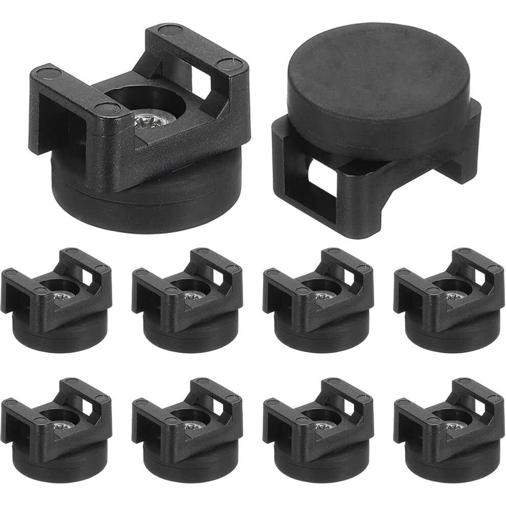 (5) 5Pcs Magnetic Zip Tie Mount,22Mm Dia Multipurpose Magnetic Cable Clips Organizer Holders Clamps Saddle Type Management Base 749691209193