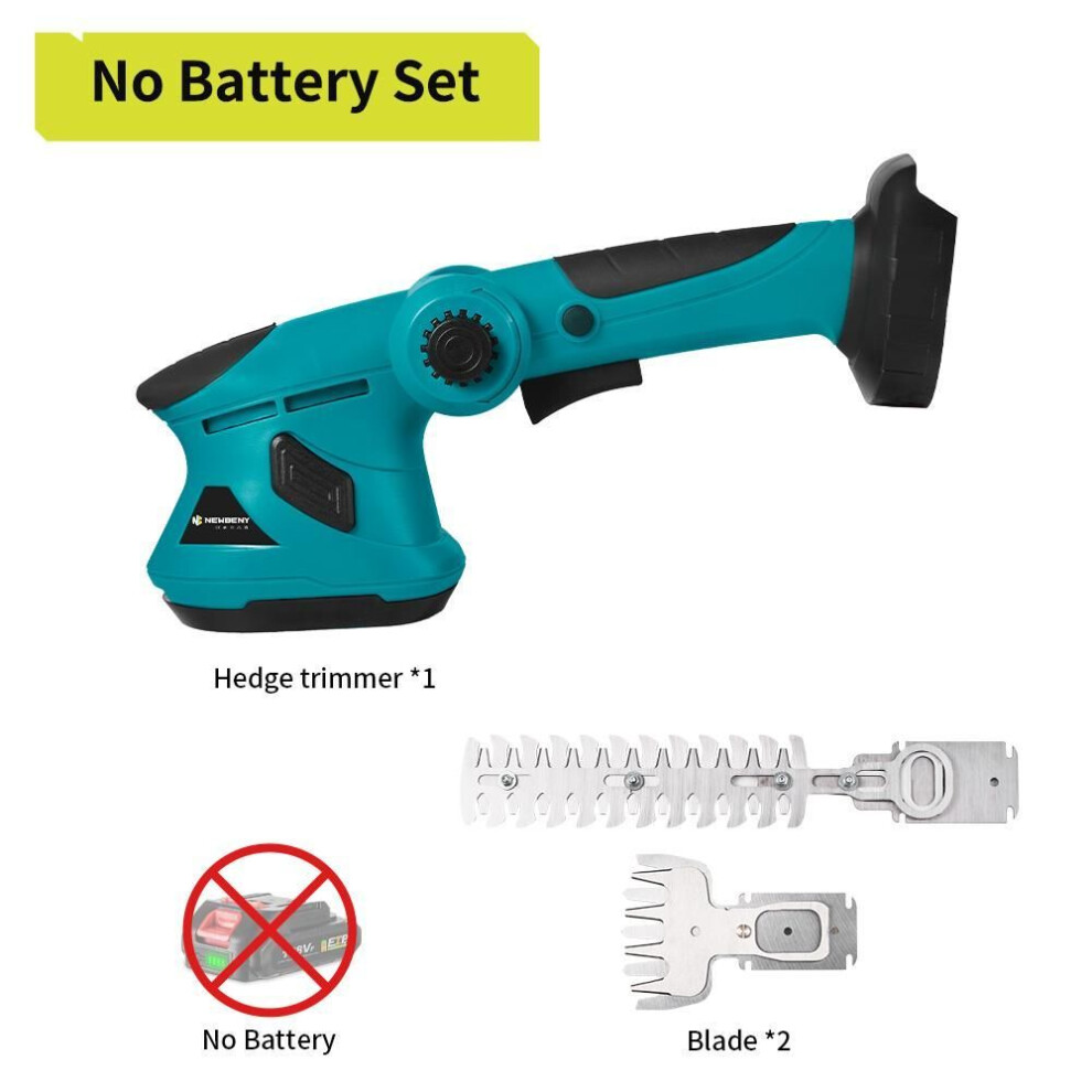 (Without Battery) Newbeny Electric Hedge Trimmer 2 In 1 Cordless Lawn Mower Household Shrub Weeding Garden Tools For Makita 18v-21v Battery