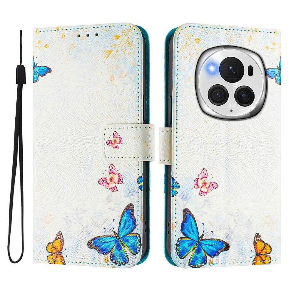 (Ohter) Compatible With Honor Magic 6 Pro 5G Case Pu Leather With Credit Slot Pattern Flip Cover Wallet 764563490059