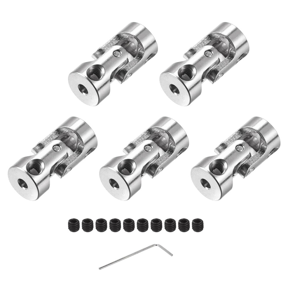 (3Mm-5Mm, 1) Dmiotech 5 Pack 2Mm To 2Mm Rotatable Universal Steering Shaft U Joint Coupler Coupler Connector For Motor, 3D Printer, Cnc Machine 749691209285