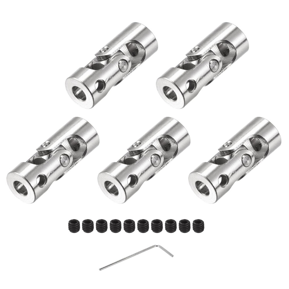 (4Mm-4Mm, 1) Dmiotech 5 Pack 2Mm To 2Mm Rotatable Universal Steering Shaft U Joint Coupler Coupler Connector For Motor, 3D Printer, Cnc Machine 749691209315