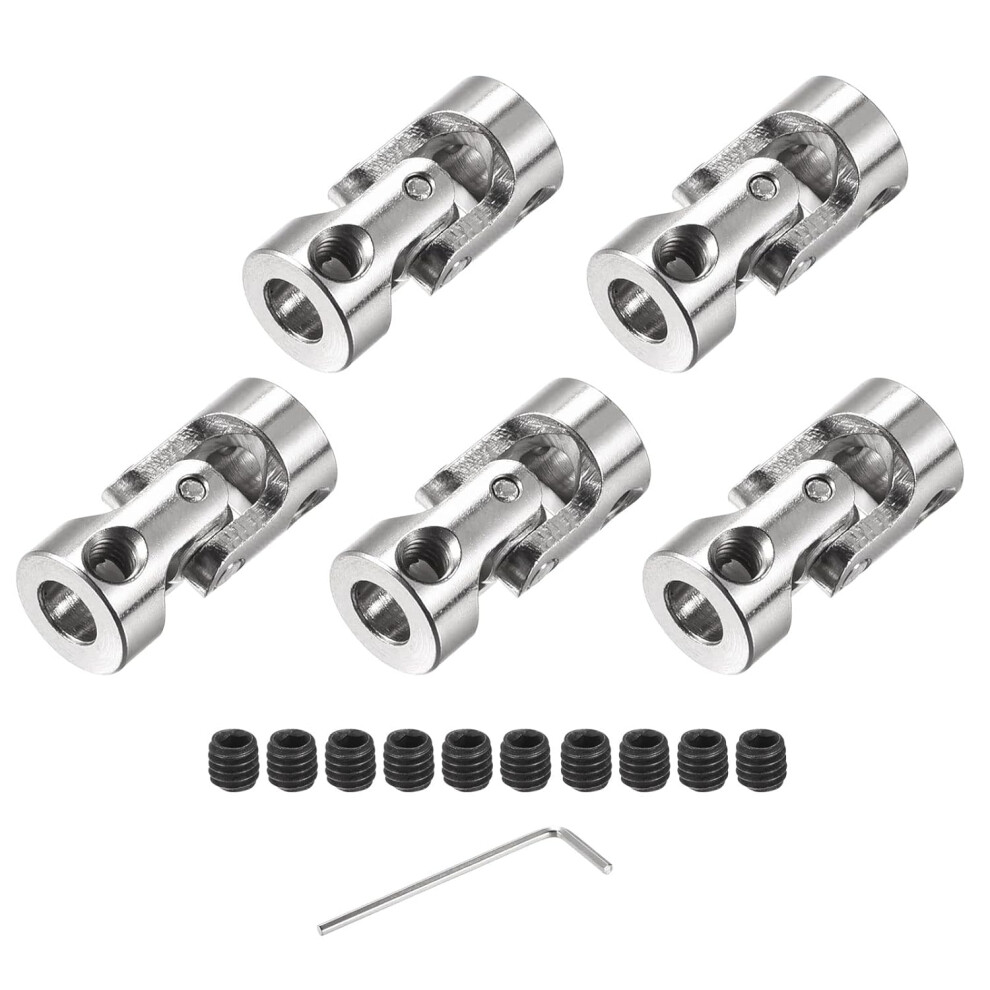 (5Mm-5Mm, 1) Dmiotech 5 Pack 2Mm To 2Mm Rotatable Universal Steering Shaft U Joint Coupler Coupler Connector For Motor, 3D Printer, Cnc Machine 749691209377