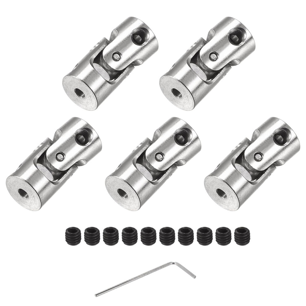(2Mm-2Mm, 1) Dmiotech 5 Pack 2Mm To 2Mm Rotatable Universal Steering Shaft U Joint Coupler Coupler Connector For Motor, 3D Printer, Cnc Machine 749691209223