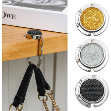 (3pack hooks-D) Foldable Purse Hook for Table - Portable Bag Holder - Strength Alloy Materials Heavy Duty Hanger