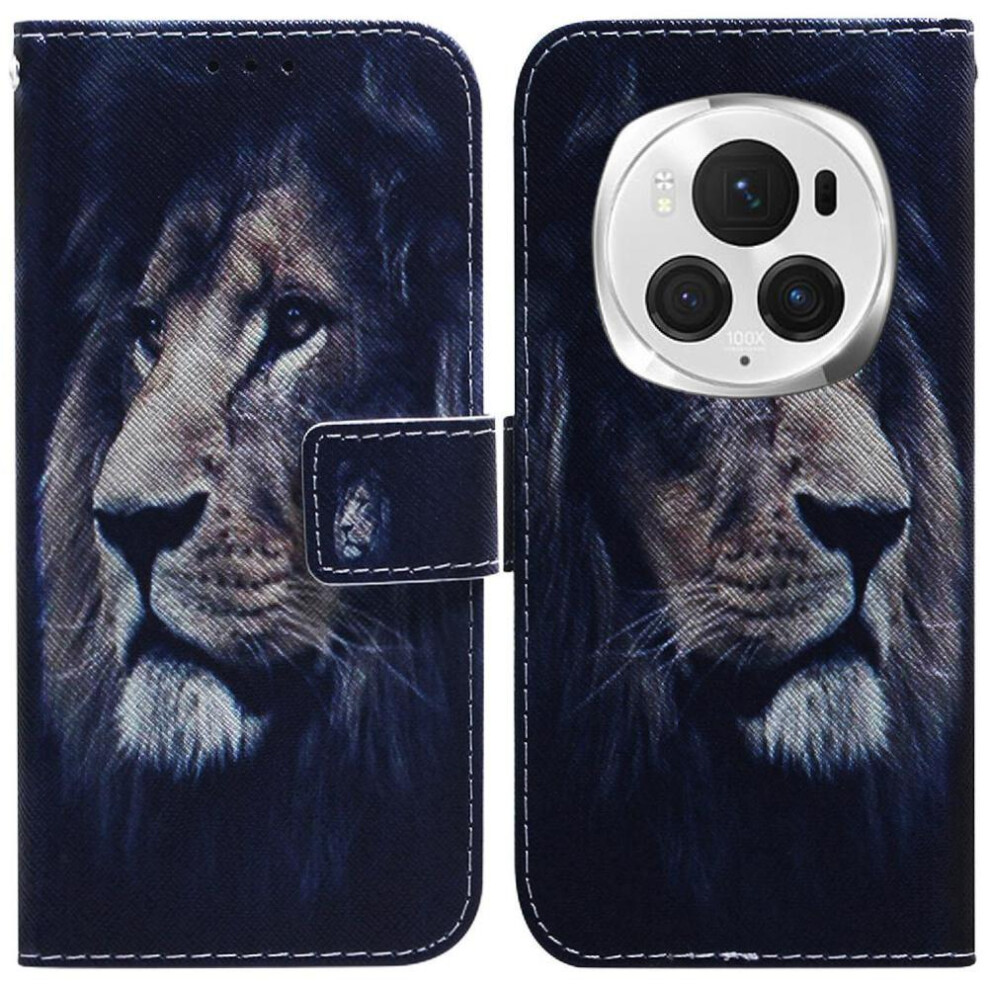 (C6) Flip Case For Honor Magic 6 Pro Wallet Card Slots Magnetic Closure Pu Leather Painted 764563491476