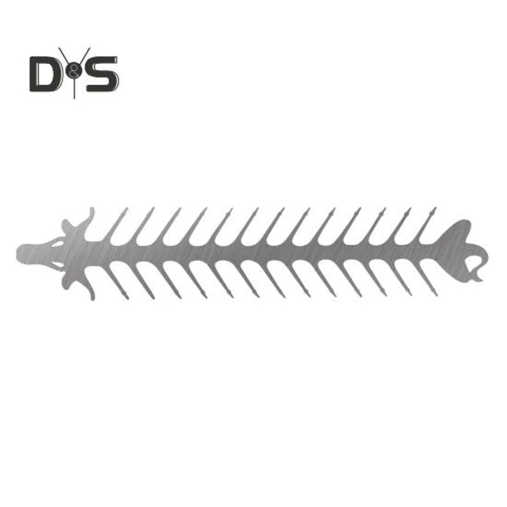 Metal Kabob Skewers 12" Stainless Steel Barbecue Fork Funny Fish Bone Shape Bbq Skewer For Grilling Meat Vegetables Shrimp Multi-functional Grill