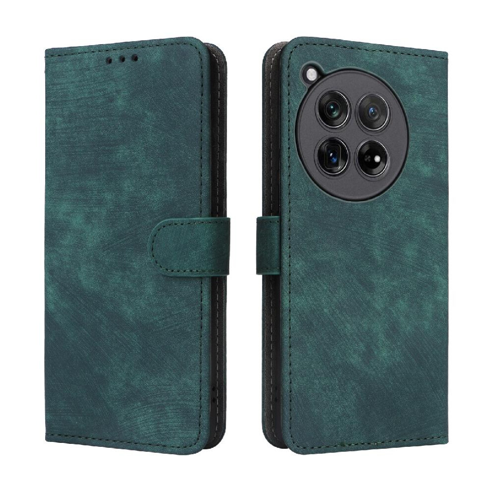 (Green) Case For Oneplus 12R 5G Rfid Blocking Pu Leather Flip Folio Wallet Card Slots Cover Magnetic Closure Green 764563493319