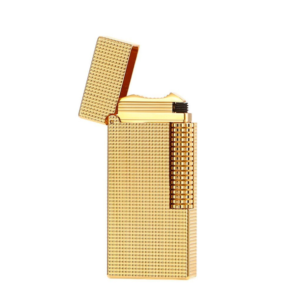 Yeuligo (Golden Paris Nail) Medium Kerosene Lighter Copper Two-Color Brushed M7 Side Sliding Grinding Wheel Personality Lighter Men's Gift