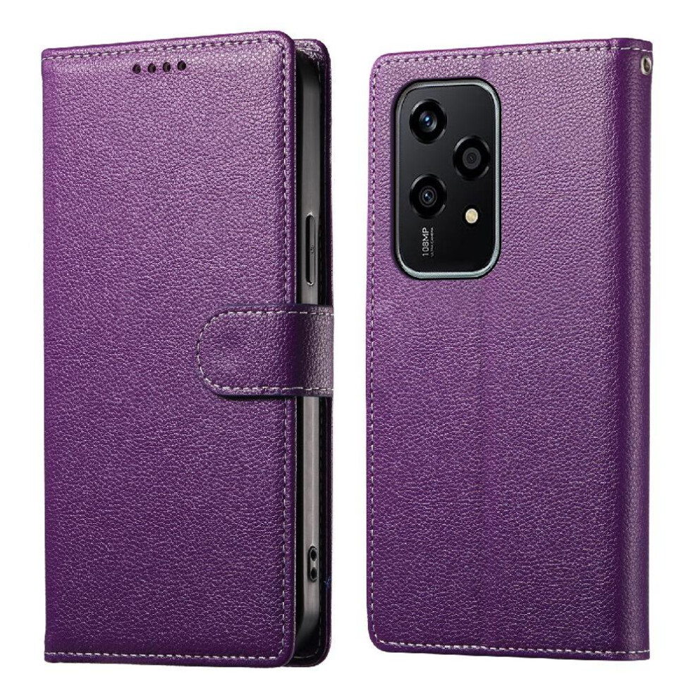 (Purple) Case For Honor 200 Lite Daily Use Magnetic Closure Shockproof Card Slots Purple 764563493753