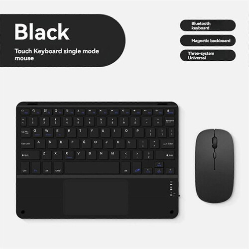 (As show, One size) Touchpad Bluetooth Keyboard with Mouse compatible with PC Tablet Gaming Wireless Keyboard 1
