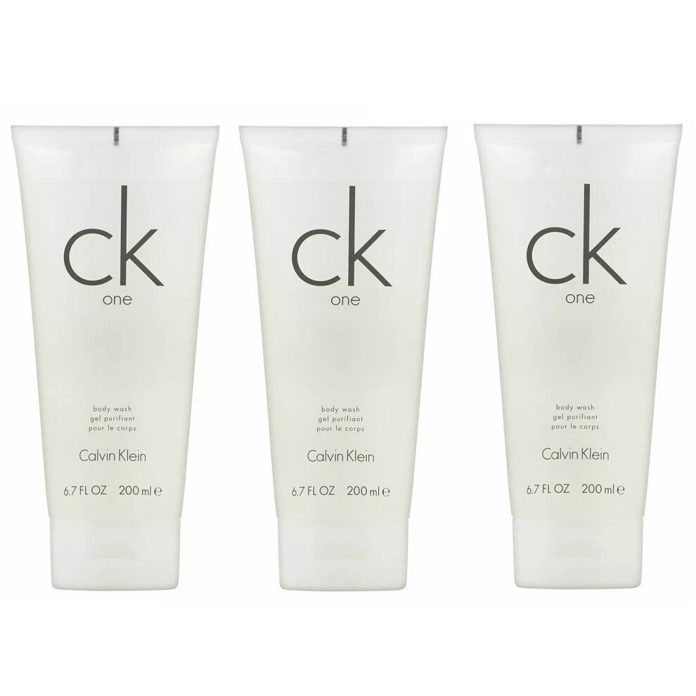 CALVIN KLEIN CK ONE BODY WASH 200ML (PACK OF 3)
