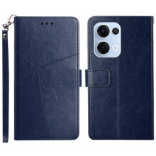 (Blue) Case for Oppo Reno 13 5g Shockproof Tpu Shell Kickstand-durable Leather Wallet Flip Cover Book Folding