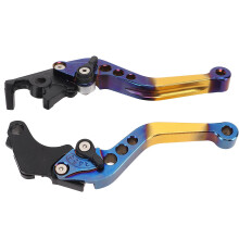 (As show, One size) Motorcycle Brake Clutch Levers Blue Yellow Colorful CNC Aluminum Alloy Replacement for MSX125 Below 150cc