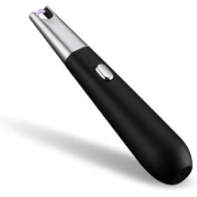 (As show, One size) Arc Lighter Long Rechargeable Flameless Windproof Plasma USB Lighter 360 Rotating Flexible Elbow Portable Lighter with LED Battery Display Safety Swit
