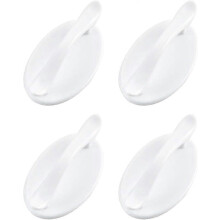 (As show, One size) Self Adhesive Door Handle Plastic Door Handles Window Handles Furniture Handle for Door Window Home Glass Drawer Cabinet Fridge Toilet Lids - 4 Pcs Wh