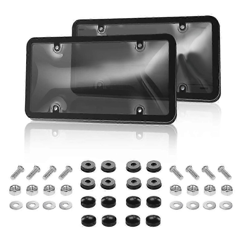 (As Show, One Size) License Plates Covers/Shields Tinted Bubble License Plate Cover Unbreakable Smoked Novelty License Plates Cover,B 4909775697896
