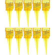 (As show, One size) 10PCS Garden Rain Gauge Rain Measuring Gauge 1.5Inch Rainfall Measuring Meter Outdoor Water Measuring Tool
