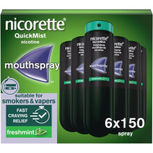 Nicorette QuickMist Mouthspray, Freshmint (6 x 150 Sprays)