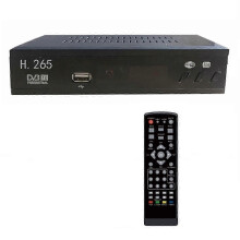 (As show, One size) DVB T2 HEVC 265 Digital TV Tuner DVB-T2 265 1080P HD Decoder USB Terrestrial TV Receiver EPG Set Top Box,EU Plug