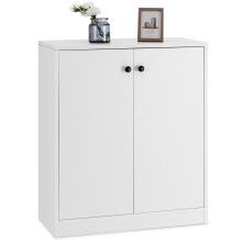 2-Door Storage Cabinet Buffet Cabinet w/ 3 Shelves Sideboard Kitchen Hallway