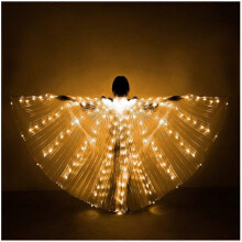 New product,LED luminous big wings adult warm light golden wing butterfly cloak bar performance fluorescent props, Halloween decoration clothes