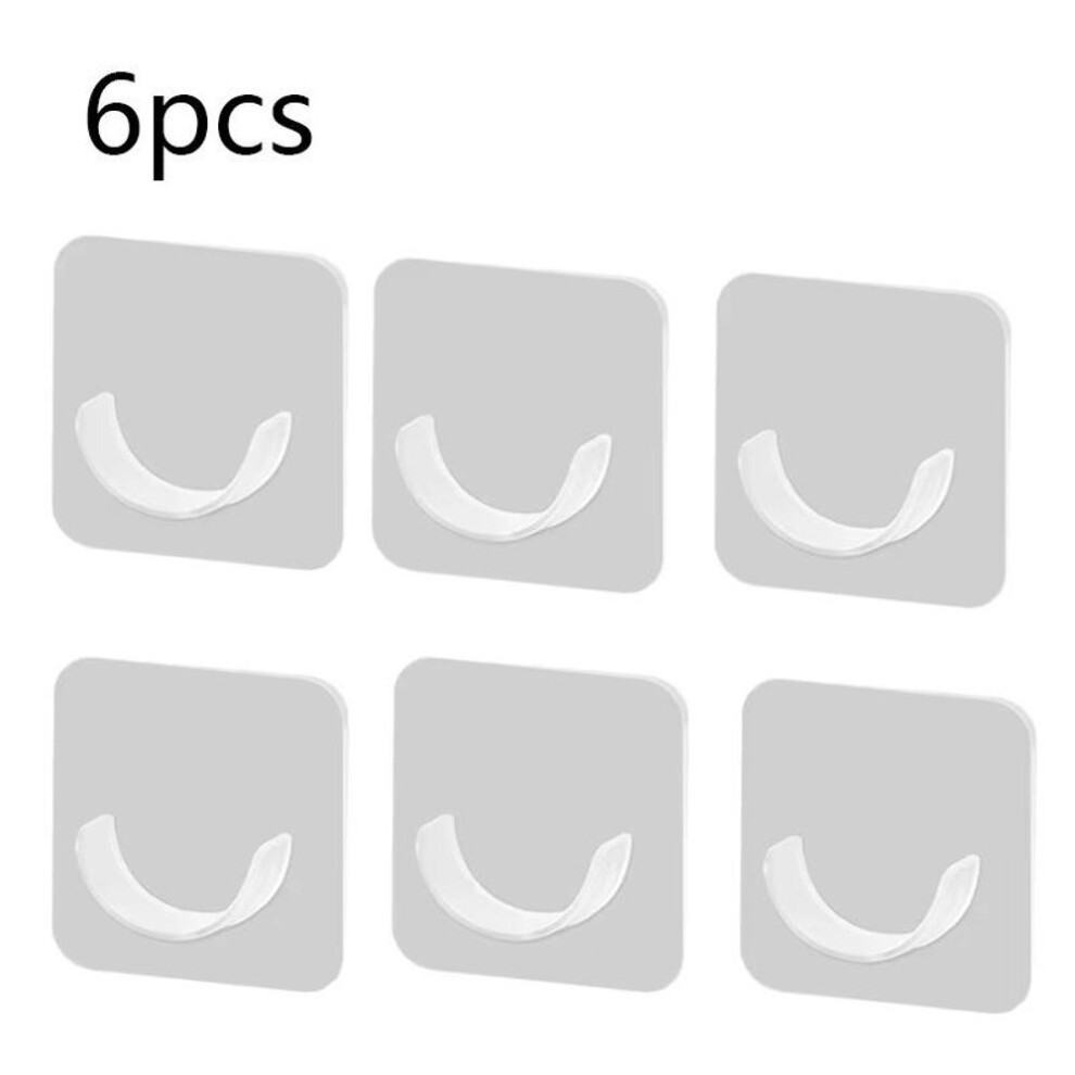 (transparent, 6pcs-L) 2-10pcs Punch-free Telescopic Rod Bracket Adhesive Shower Curtain Rod Holder No Drilling Shower Rod Tension Holder Strong Hook