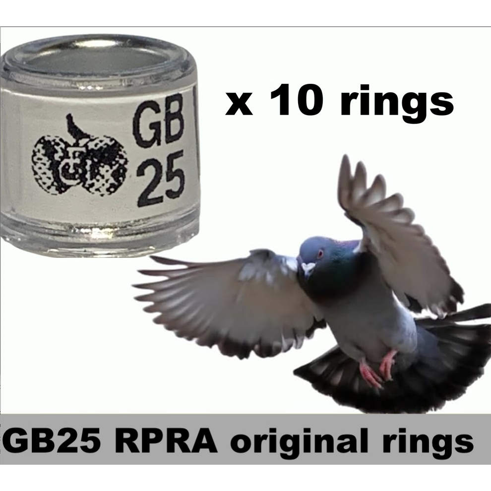(10 Rings) RPRA original racing pigeons rings GB 2025