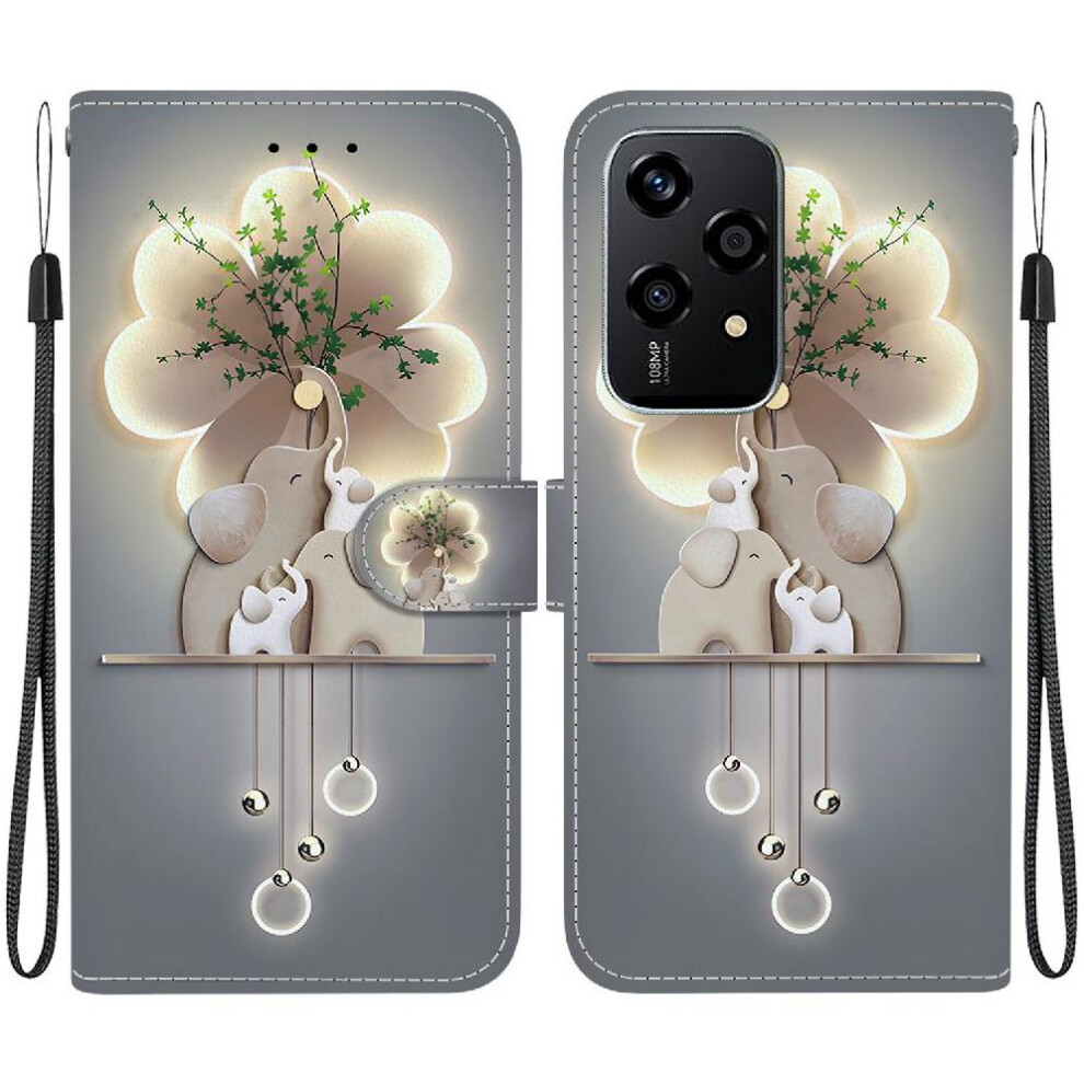 (C5 ) Flip Case For Honor 200 Lite Pu Leather Pattern Cover Card Slots Wallet Card Slot Kickstand 764563500628