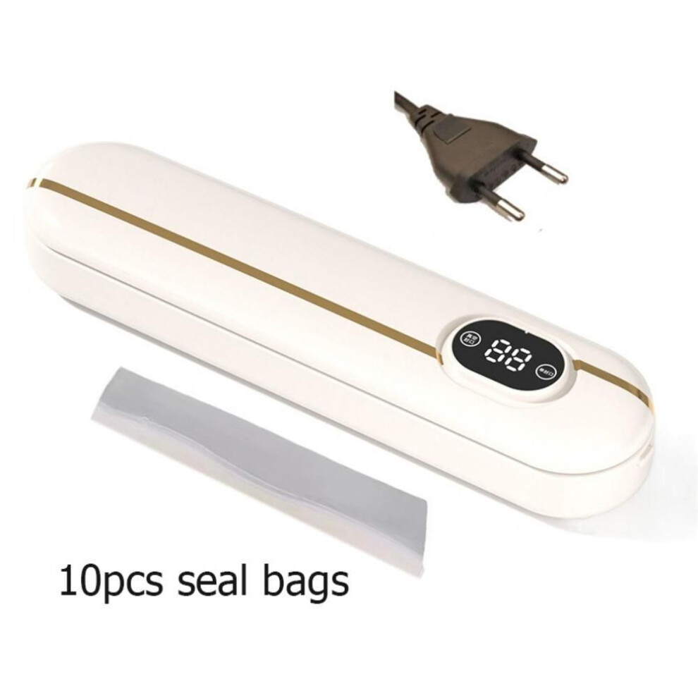 (Gold-EU) Eu/us/uk Electric Vacuum Sealer Household Vacuum Seal Bags Food Packaging Machine  For Dry/wet Food