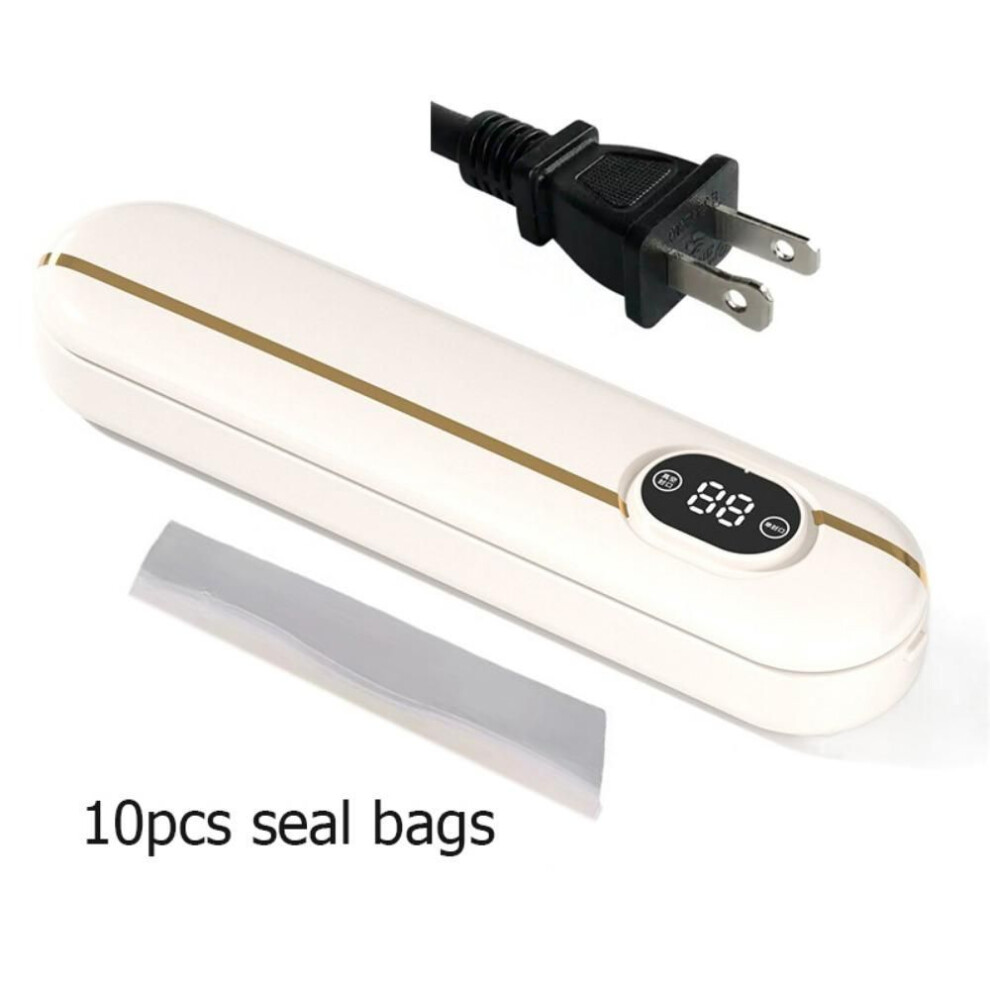 (Gold-US) Eu/us/uk Electric Vacuum Sealer Household Vacuum Seal Bags Food Packaging Machine  For Dry/wet Food