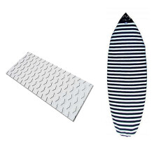 (As show, One size) Surfboard Socks Cover Surf Board Protective Storage Case & Surfboard Deck Traction Board Eva Anti-S