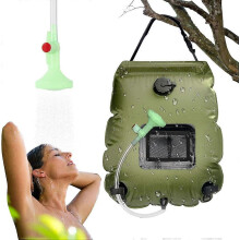(As show, One size) Solar Shower Bag, [5 Gallons/20L] Solar Heating Camping Shower Bag with Removable Hose and On-Off Switchable Shower Head for Camping Beach Swimming Ou